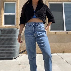 INC Black Velvet Crop Top Size M